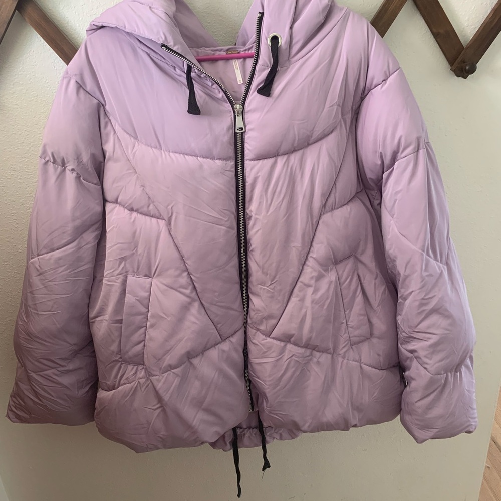 Free People Lavender Puffer Jacket